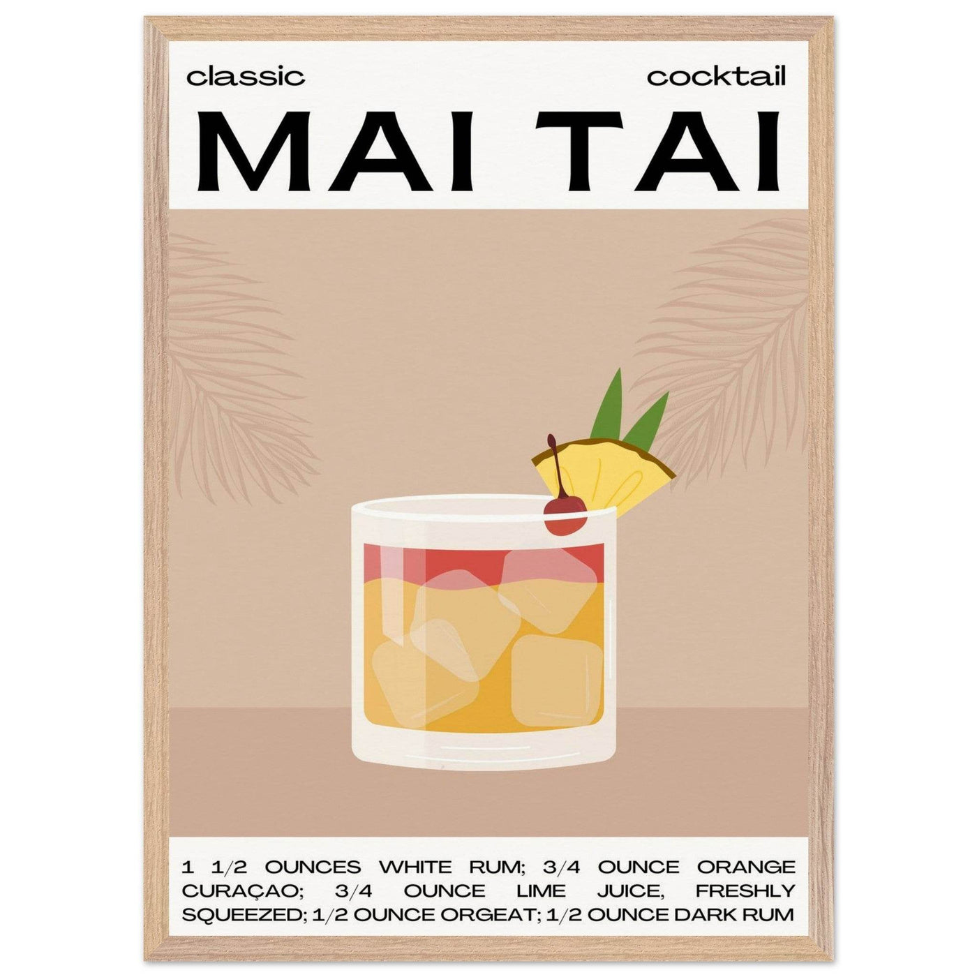 Mai Tai Cocktail - Vibrantwalls