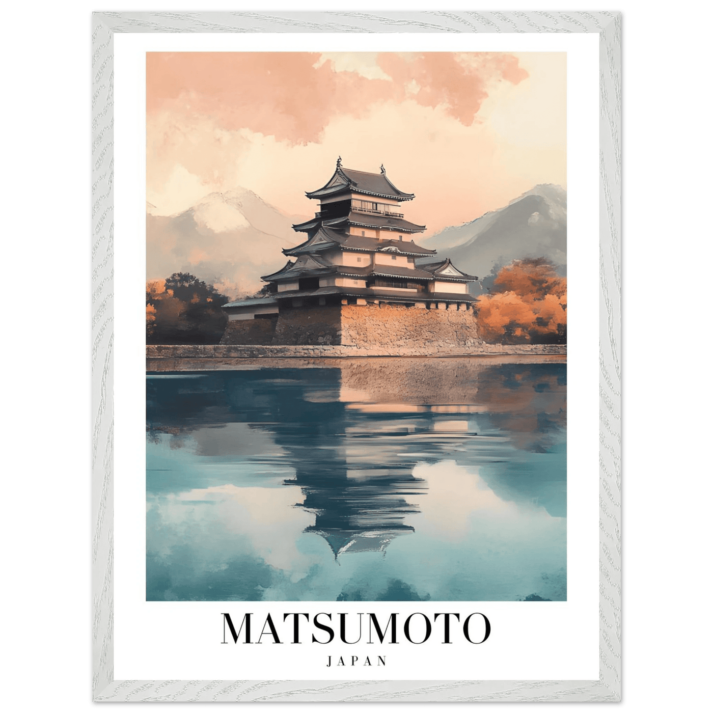 Matsumoto Japan Framed Poster – Serene Travel Wall Art with Wooden Frame - Vibrantwalls