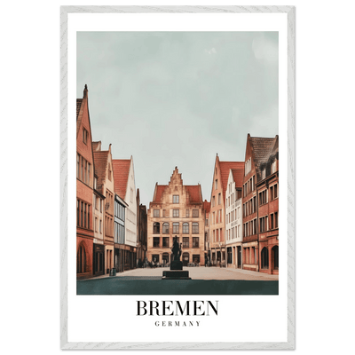 Bremen Germany Framed Poster – Vintage Cityscape Wall Art with Customizable Wooden Frame - Vibrantwalls