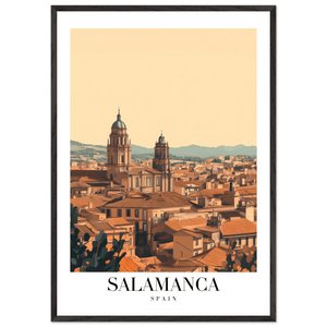 Salamanca Spain Framed Poster – Warm Hues Vintage Travel Wall Art with Wooden Frame - Vibrantwalls