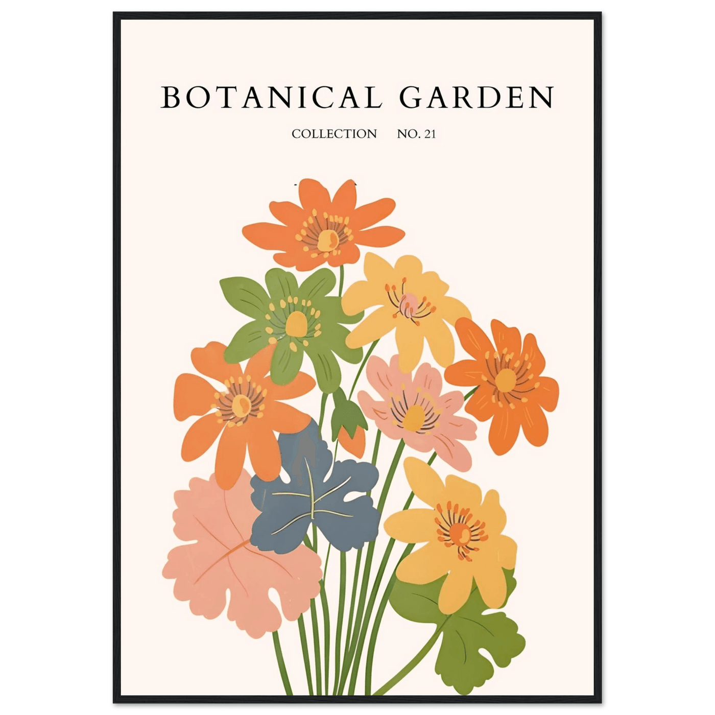 Botanical Garden Collection No. 21 Framed Poster – Vibrant Floral Art Print | Ready-to-Hang in Your Choice of Frame - Vibrantwalls