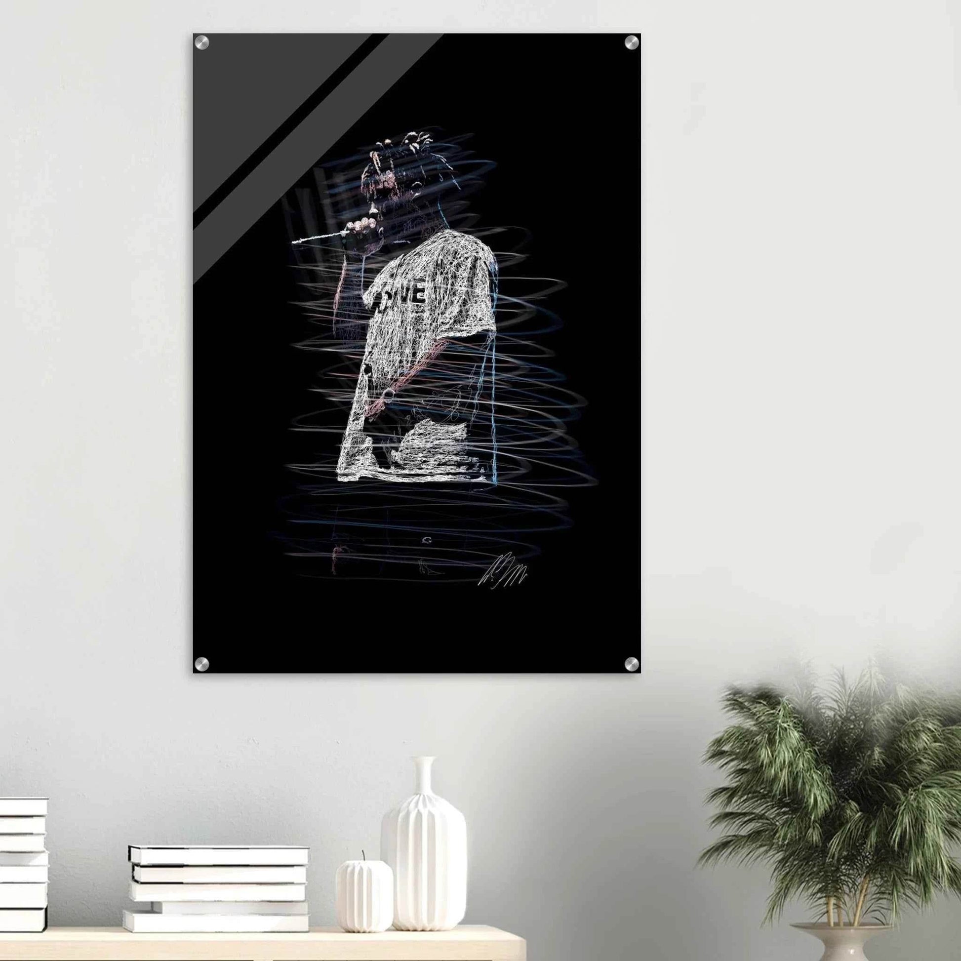 Phantom Echoes Acrylic Print - Modern, Luminous Wall Art Available in Multiple Sizes - Vibrantwalls