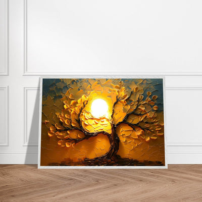 Textured Golden Tree of Life - Vibrantwalls