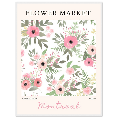 Flower Market Collection: Montreal – Whimsical Floral Art Prints | Ready-to-Hang Framed Posters - Vibrantwalls