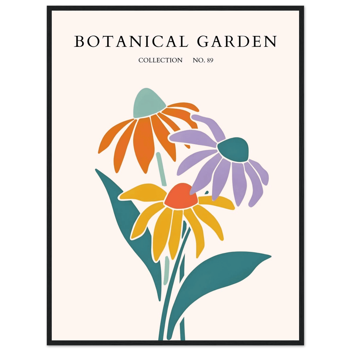 Botanical Garden Collection Framed Poster – Abstract Floral Art Print | Vibrant Colors, Ready-to-Hang - Vibrantwalls