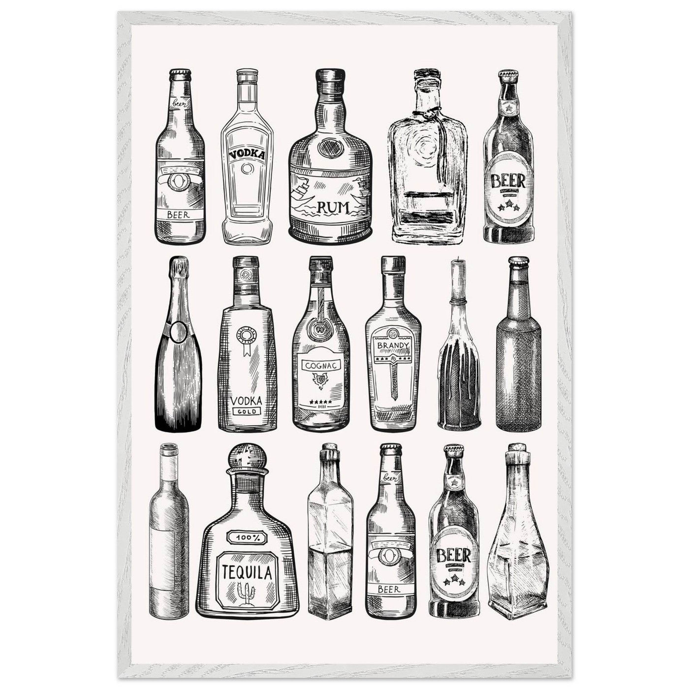 Gin Tonic Cocktail Recipe Classic Bar Print - Vibrantwalls