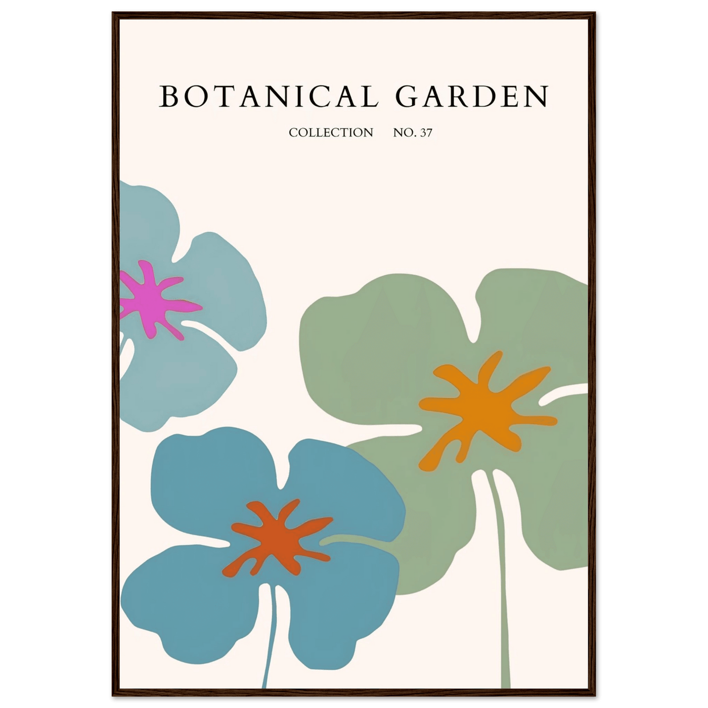 Abstract Botanical Garden Framed Posters – Vibrant Floral Art Prints in Your Choice of Frame & Size | Ready-to-Hang - Vibrantwalls