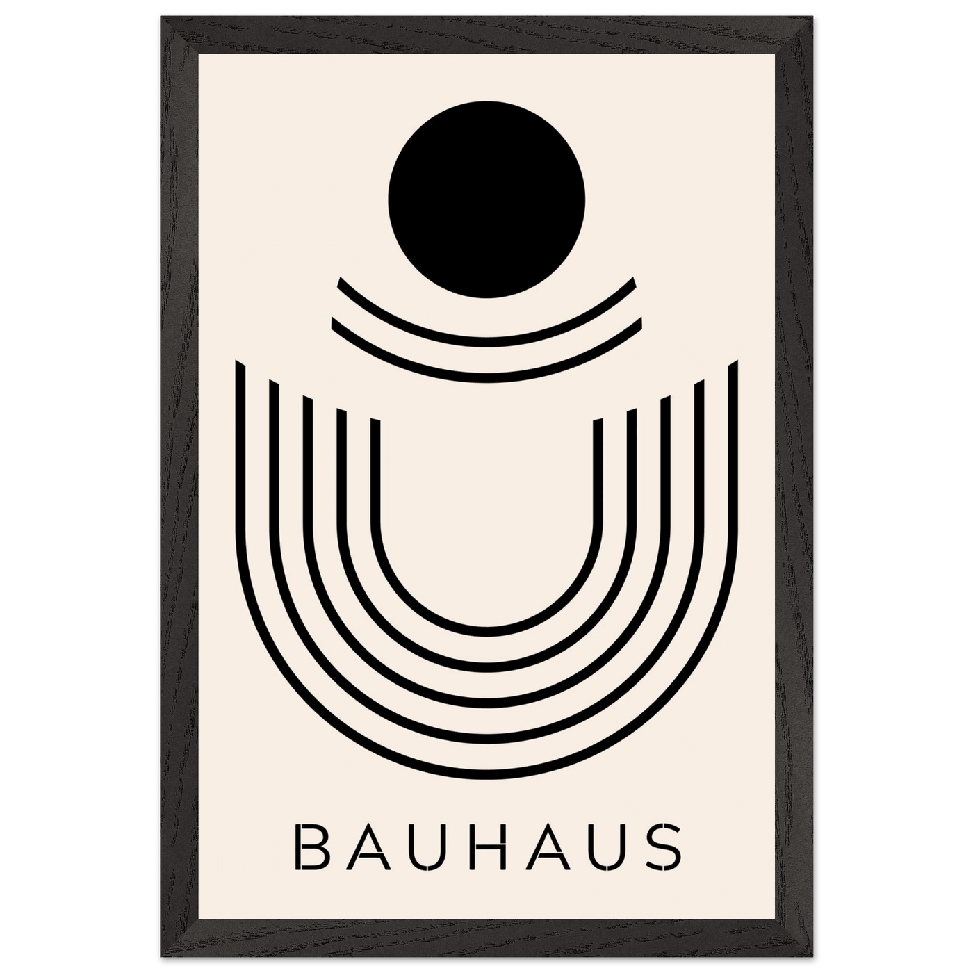 Bauhaus Black & Beige Abstract - Vibrantwalls