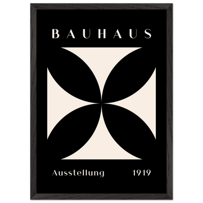 Bauhaus Ausstellung 1919 Black & Cream Minimalist - Vibrantwalls