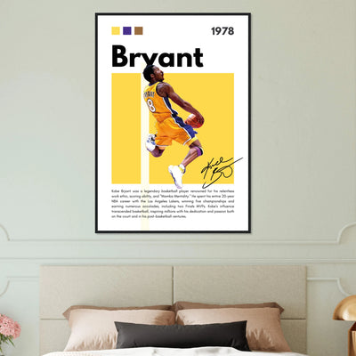 Kobe Bryant Number 24 Lakers Modern Print Vibrantwalls