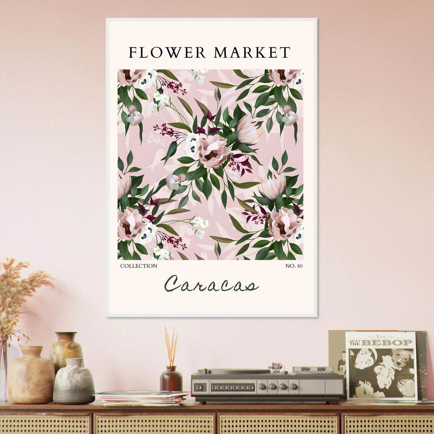 Blush Floral Dream Framed Poster – Elegant Botanical Art Print | Ready-to-Hang in Multiple Sizes & Frame Styles - Vibrantwalls