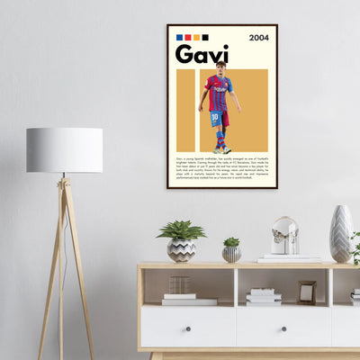 Gavi FC Barcelona Soccer Framed Football Poster Vibrantwalls