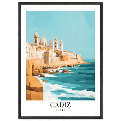 Cadiz Spain Framed Poster – Coastal Charm & Vintage Travel Wall Art with Wooden Frame - Vibrantwalls