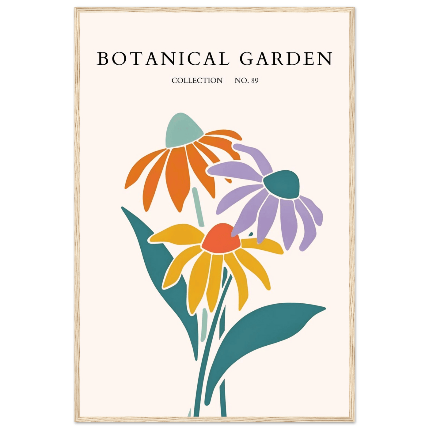 Botanical Garden Collection Framed Poster – Abstract Floral Art Print | Vibrant Colors, Ready-to-Hang - Vibrantwalls