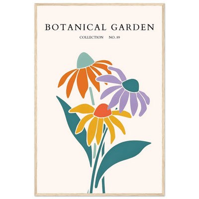 Botanical Garden Collection Framed Poster – Abstract Floral Art Print | Vibrant Colors, Ready-to-Hang - Vibrantwalls