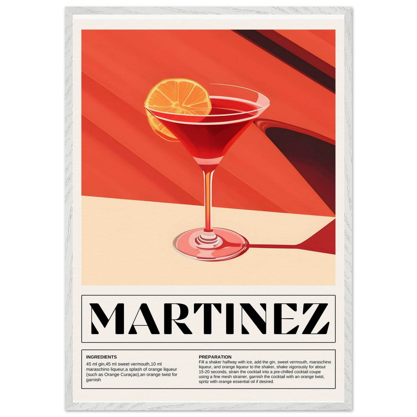 Martinez Cocktail - Vibrantwalls