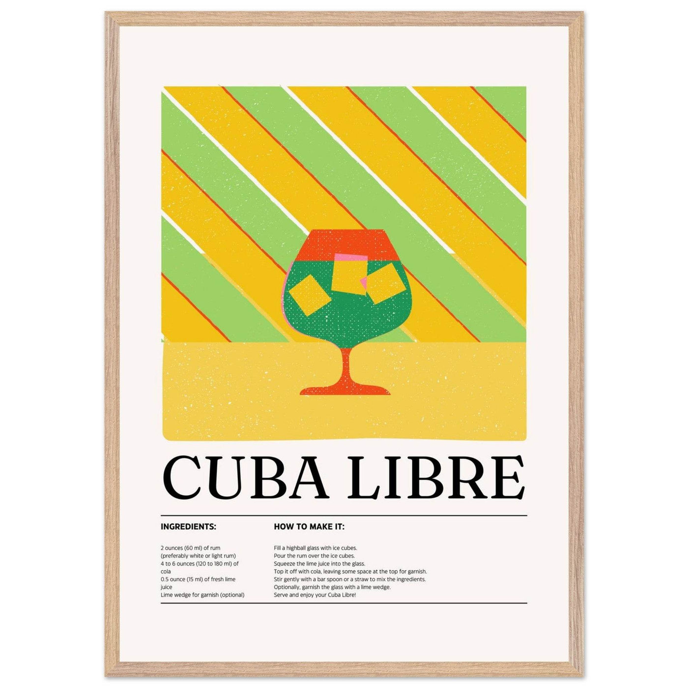 Cuba Libre Cocktail Recipe - Vibrantwalls