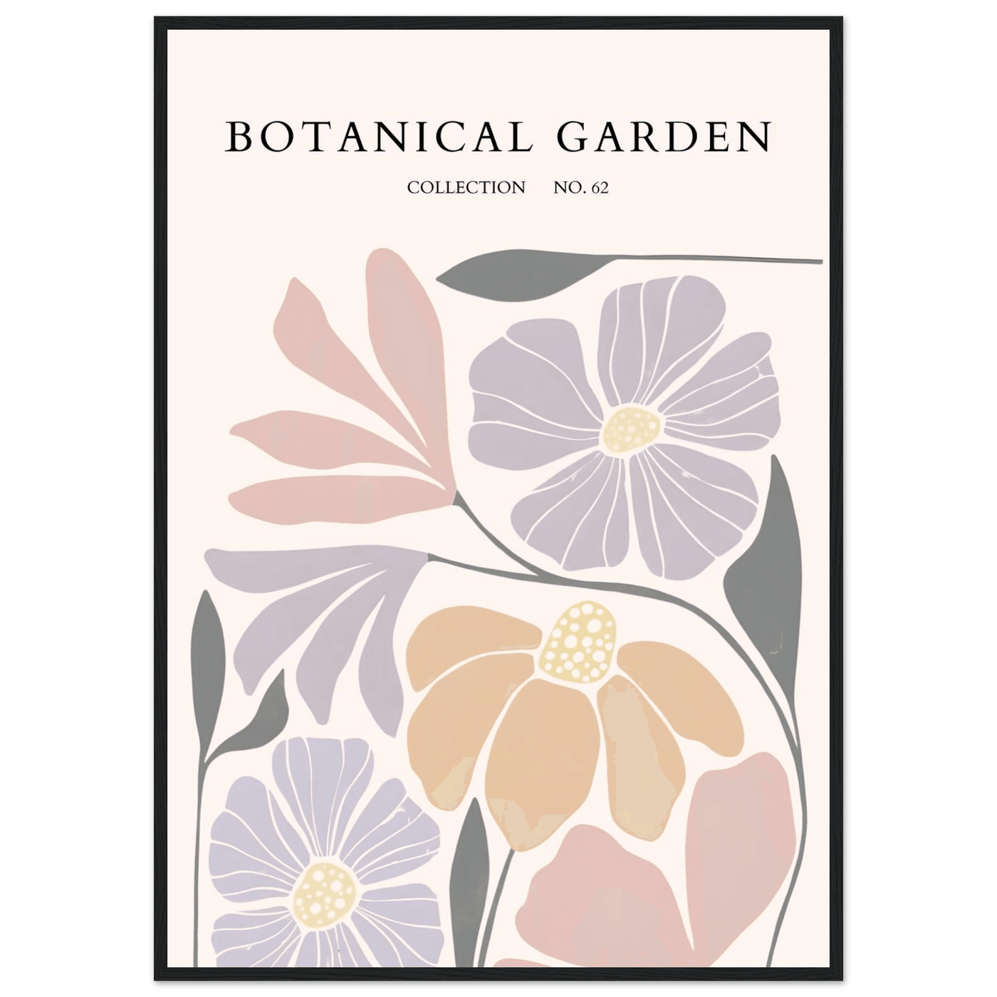 Botanical Garden Framed Posters – Soft Hues & Abstract Floral Prints | Ready-to-Hang Wall Art - Vibrantwalls
