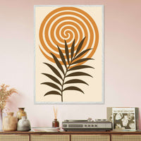 Abstract Palm Leaf & Swirl - Vibrantwalls