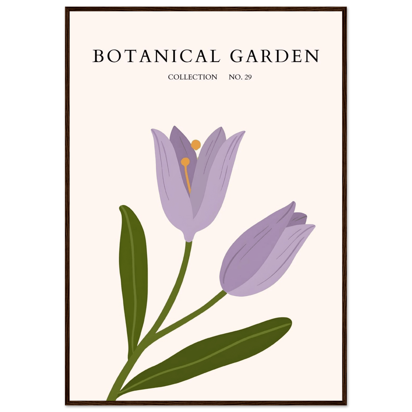 Botanical Garden Lavender Bloom Minimalist Framed Art - Vibrantwalls