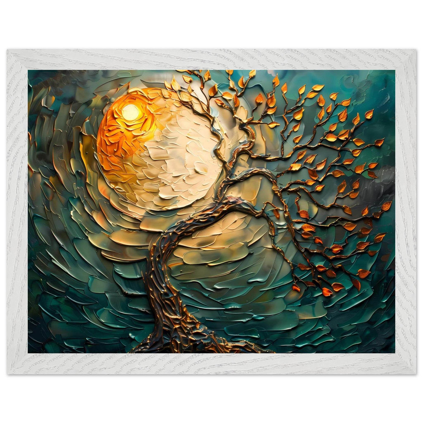 Golden Sunset Emerald Tree of Life Jewelry - Vibrantwalls