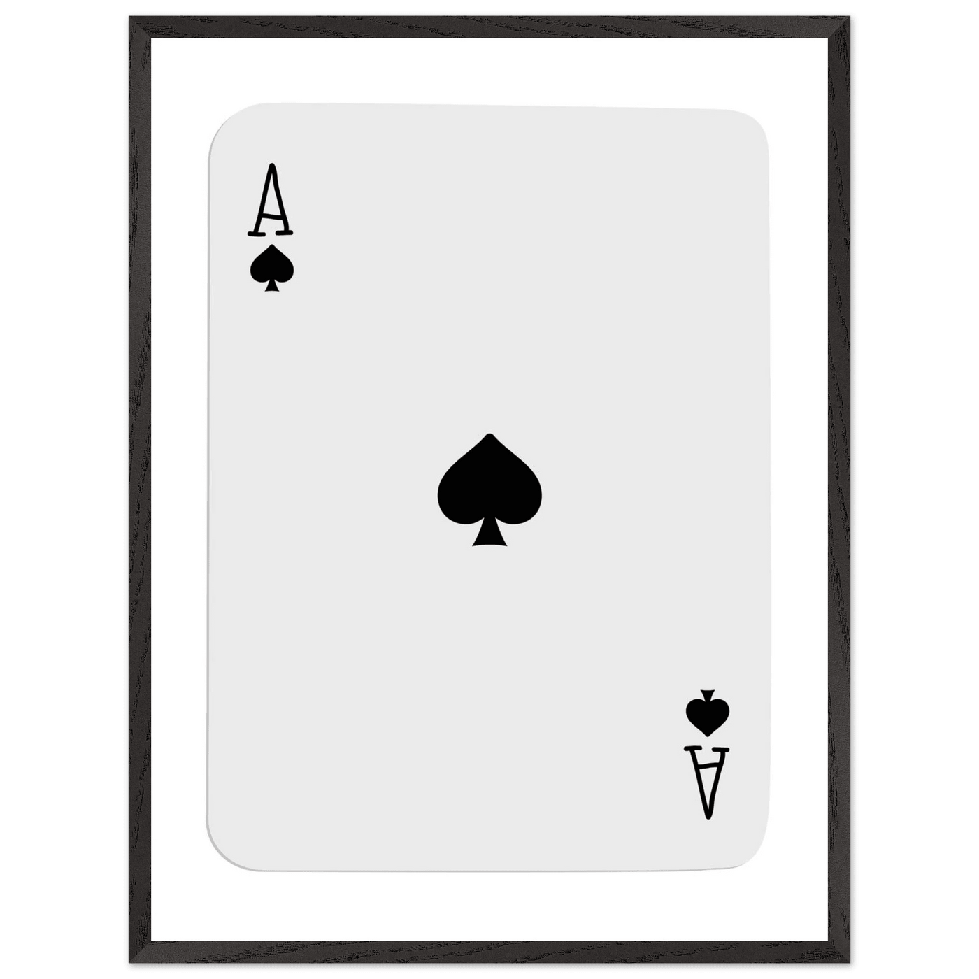 Ace of Spades Poker Card Print - Mounted Framed Poster Art, Eco-Friendly Wood Frame in Your Choice of Style - Vibrantwalls