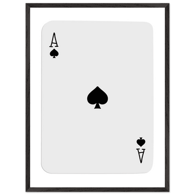 Ace of Spades Poker Card Print - Mounted Framed Poster Art, Eco-Friendly Wood Frame in Your Choice of Style - Vibrantwalls