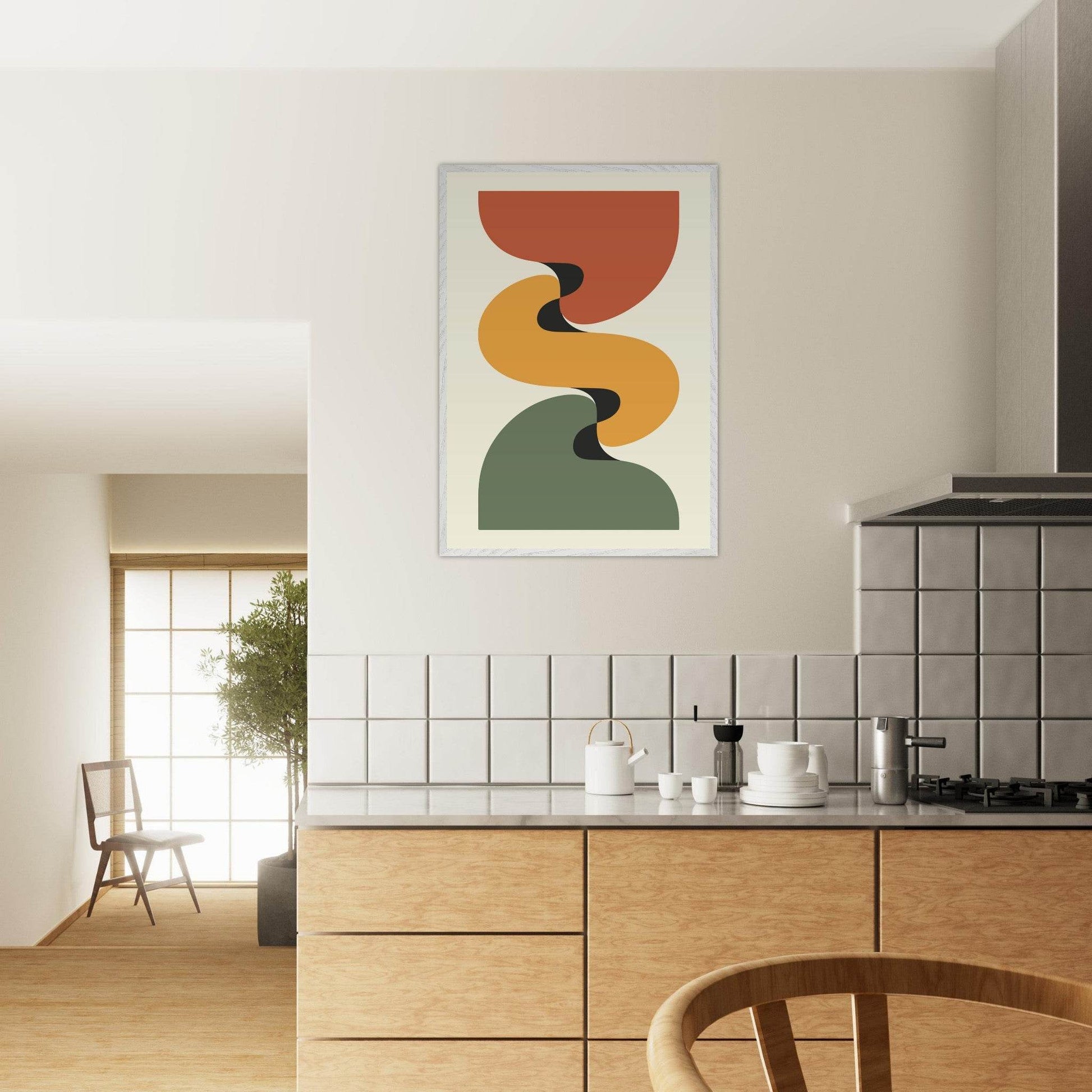 Desert Landscape Abstract Earthy Tones Wall Art - Vibrantwalls