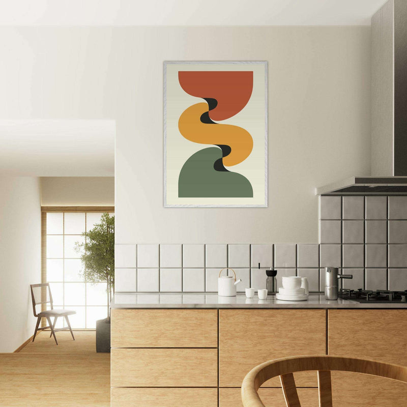 Desert Landscape Abstract Earthy Tones Wall Art - Vibrantwalls