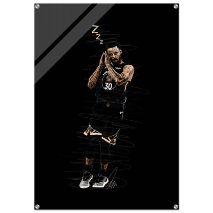 Stephen Curry 'Night Night' Acrylic Print – Iconic, Modern & Durable NBA Art - Vibrantwalls