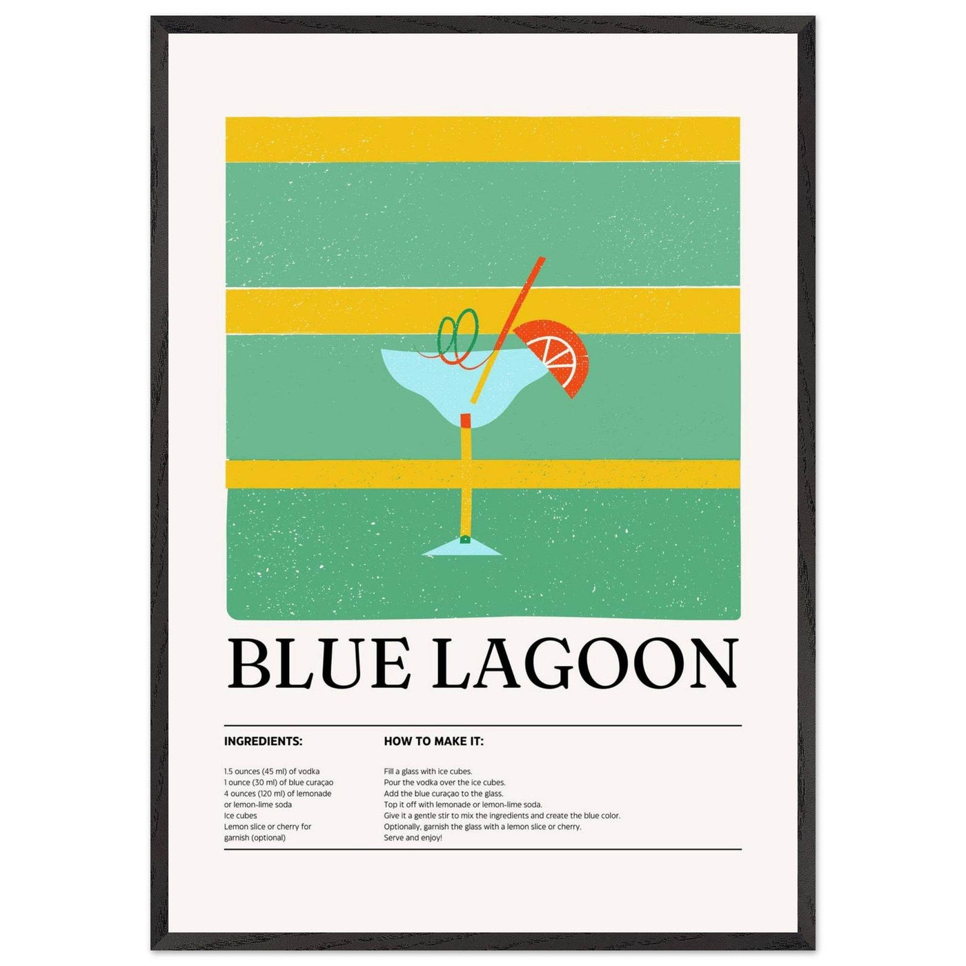 Blue Lagoon Cocktail Recipe - Vibrantwalls