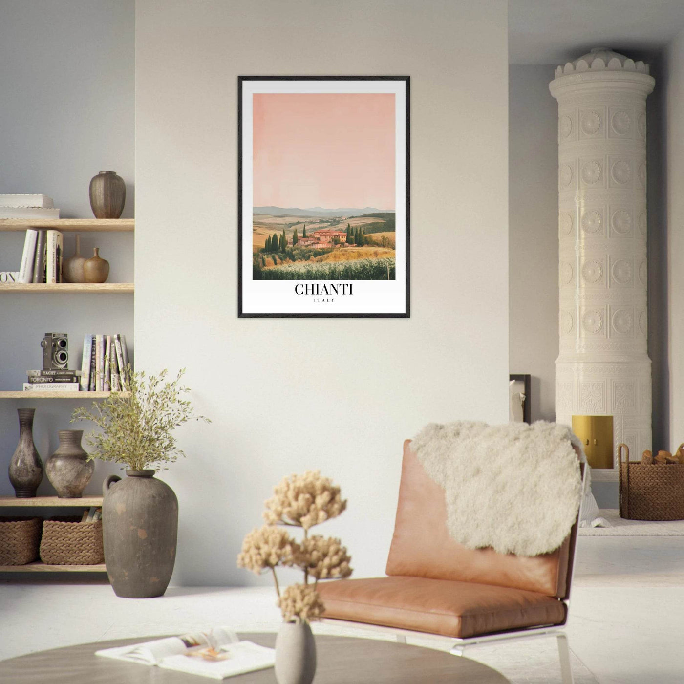 Chianti, Italy Framed Poster – Vintage Tuscan Countryside Wall Art with Customizable Wooden Frame - Vibrantwalls