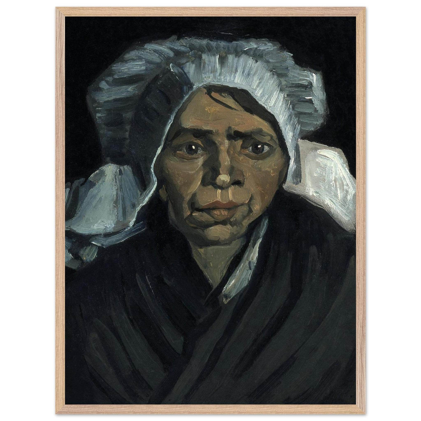 Peasant Woman Sculpture - Exquisite Head of a Peasant Woman Art Piece - Vibrantwalls