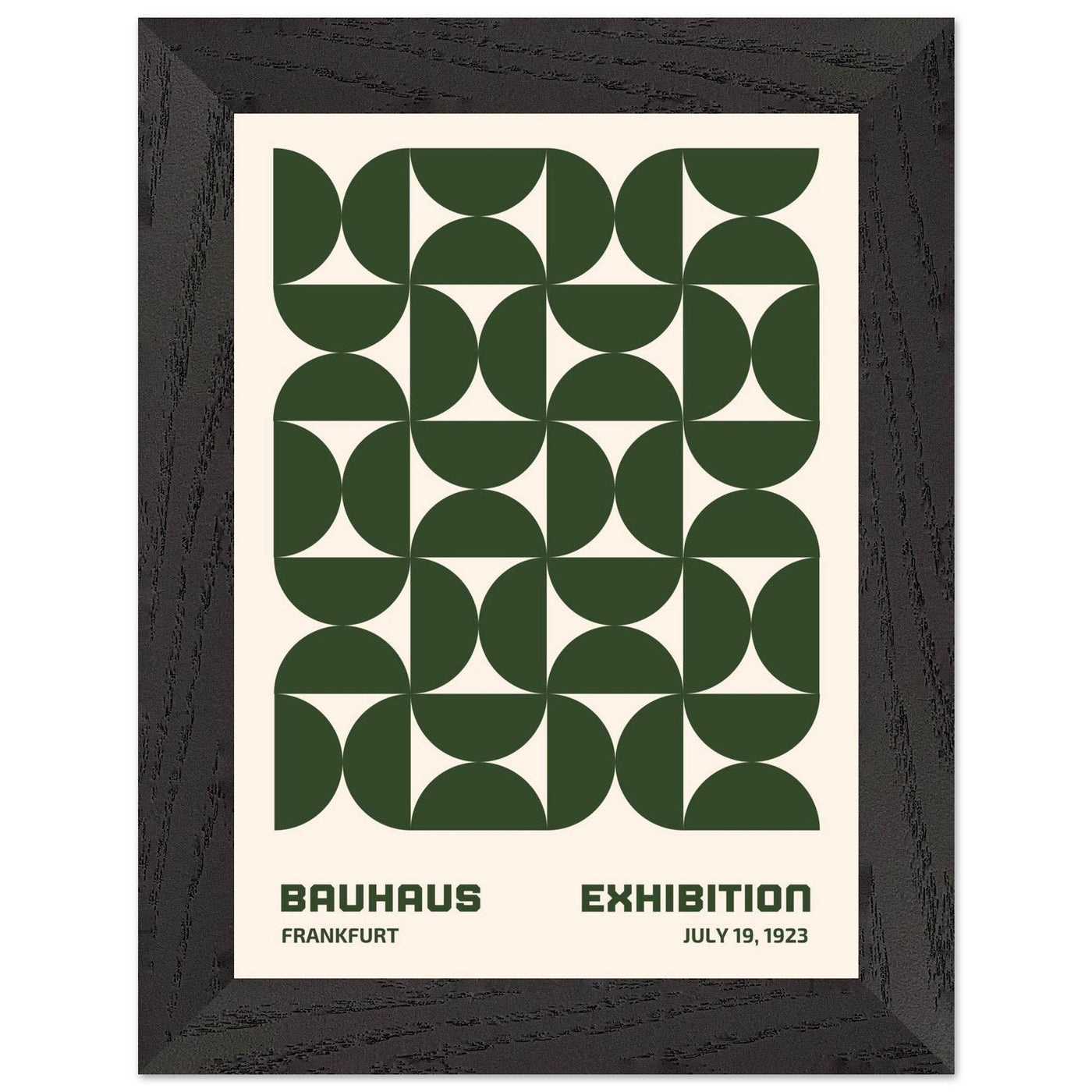 Bauhaus Forest Green & Cream Modern - Vibrantwalls