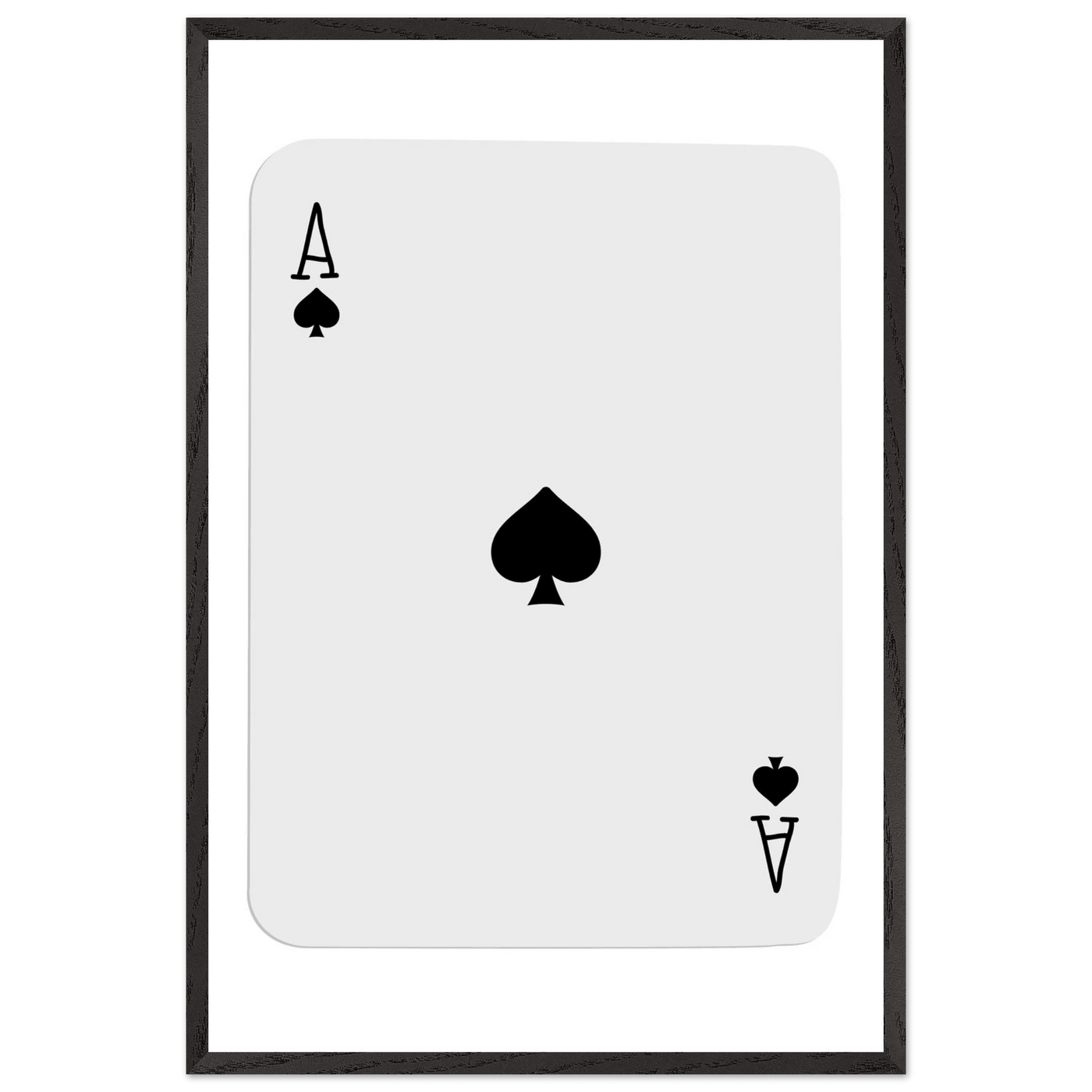 Ace of Spades Poker Card Print - Mounted Framed Poster Art, Eco-Friendly Wood Frame in Your Choice of Style - Vibrantwalls