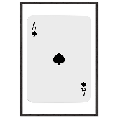 Ace of Spades Poker Card Print - Mounted Framed Poster Art, Eco-Friendly Wood Frame in Your Choice of Style - Vibrantwalls