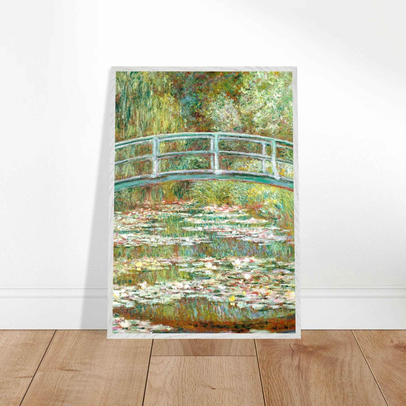 Bridge Over a Pond Art Print - Water Lilies Decorative Artwork for Your Space - Vibrantwalls