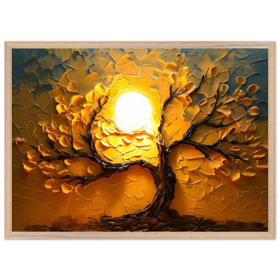 Textured Golden Tree of Life - Vibrantwalls