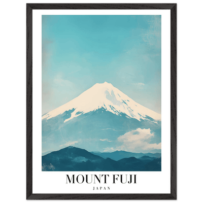 Mount Fuji Japan Framed Poster – Serene Vintage Travel Wall Art with Wooden Frame - Vibrantwalls