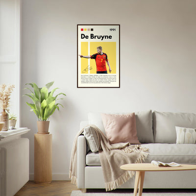 Kevin De Bruyne Football Legend Framed Poster – Vibrant Pop Art Print for Modern Fans Vibrantwalls