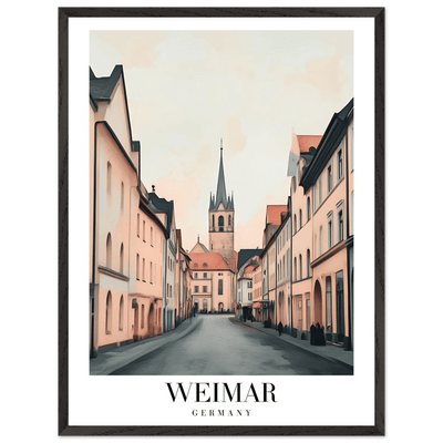 Weimar Germany Framed Poster – Vintage European Cityscape Wall Art with Wooden Frame - Vibrantwalls