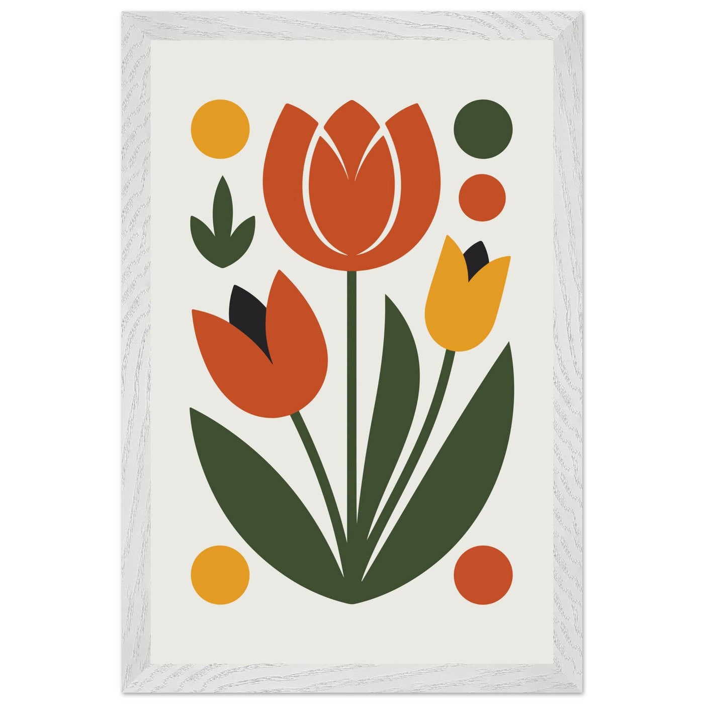 Abstract Mid-Century Modern Tulip Art - Vibrantwalls