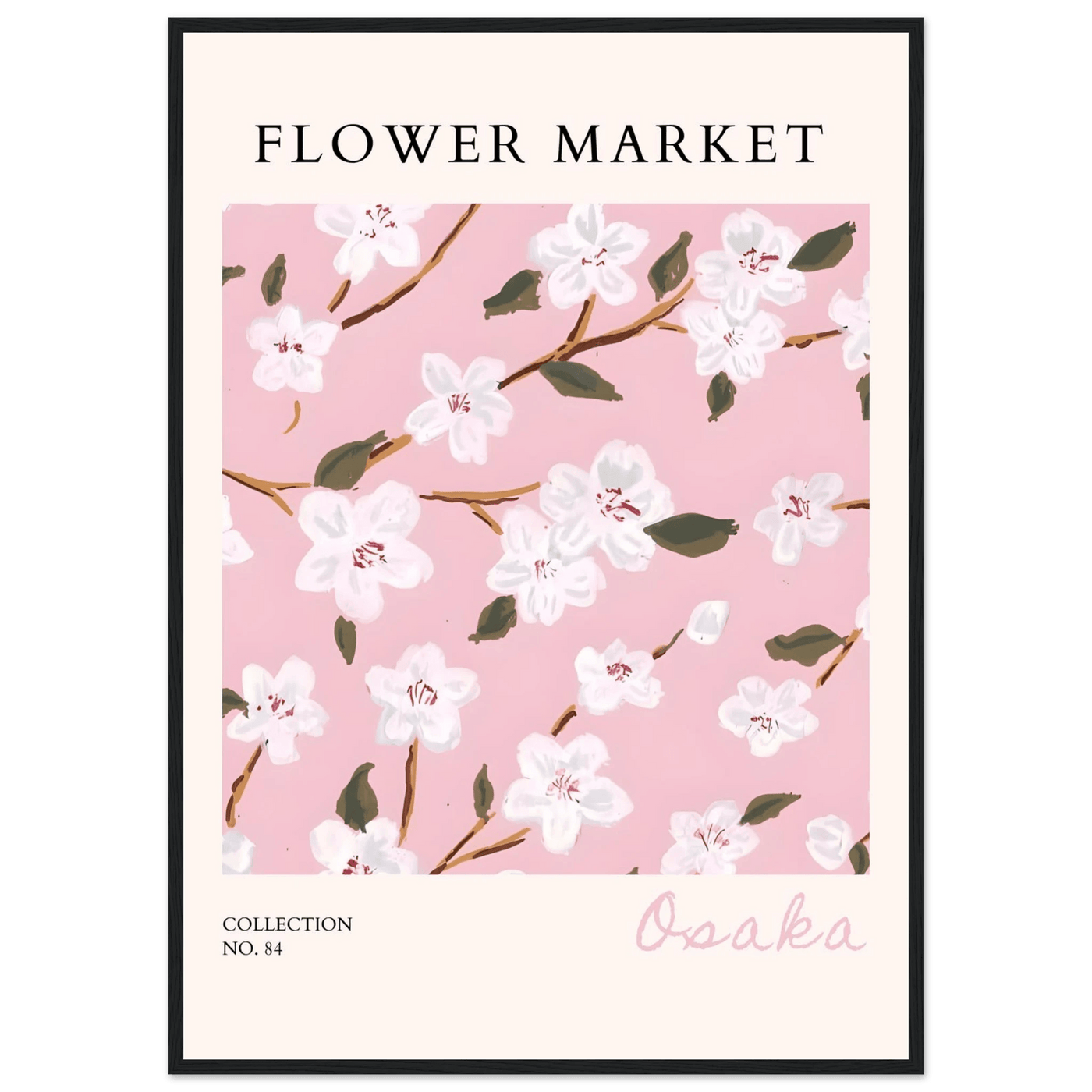 Sakura Pink Bloom Framed Poster – Delicate Floral Art Print | Ready-to-Hang in Your Choice of Frame - Vibrantwalls