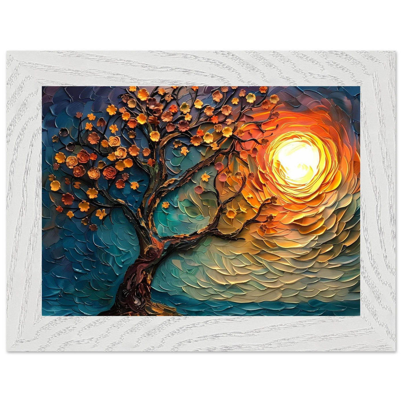 Tree of Life Textured Sunset Palette - Vibrantwalls