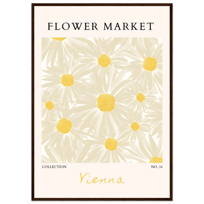 Flower Market Vienna Collection Framed Poster – Daisy Bloom Art Print | Ready-to-Hang Floral Decor - Vibrantwalls