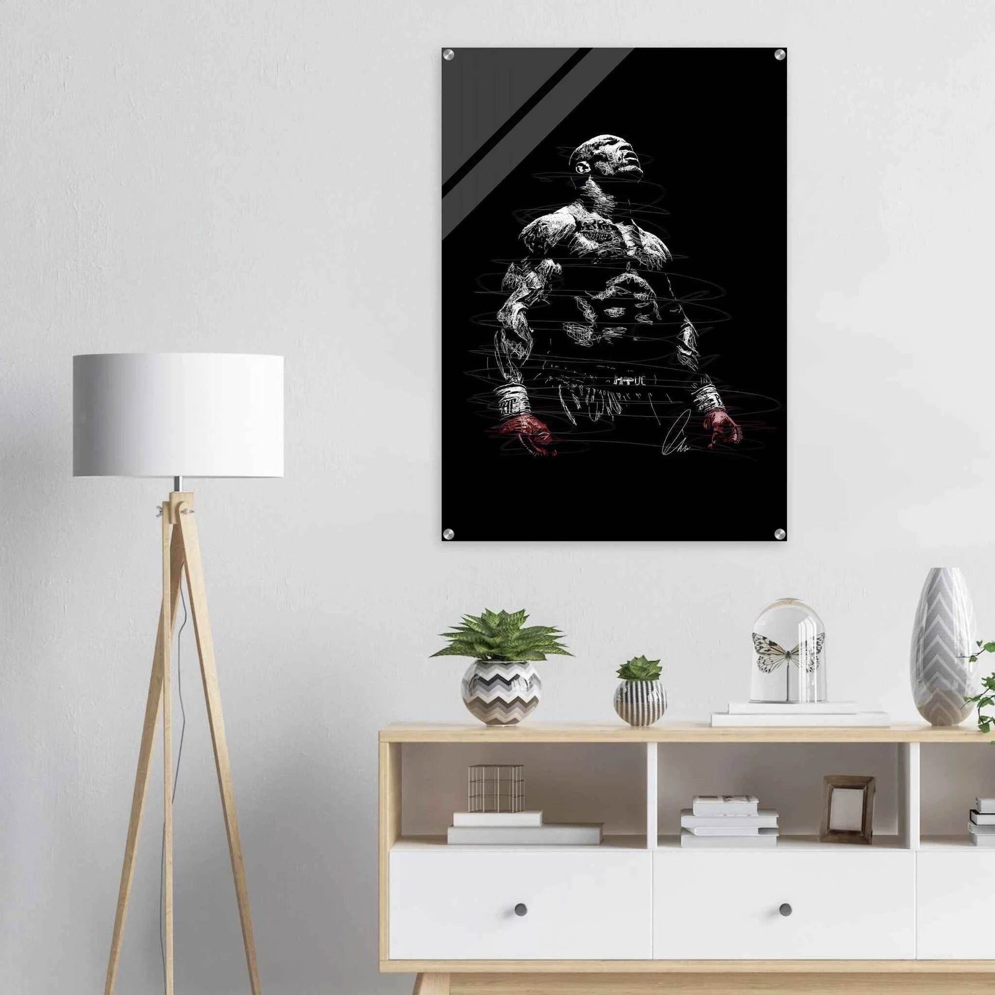 Connor McGregor Scribble Art Acrylic Print – Dynamic, Bold, Modern Sports Wall Decor in Multiple Sizes - Vibrantwalls