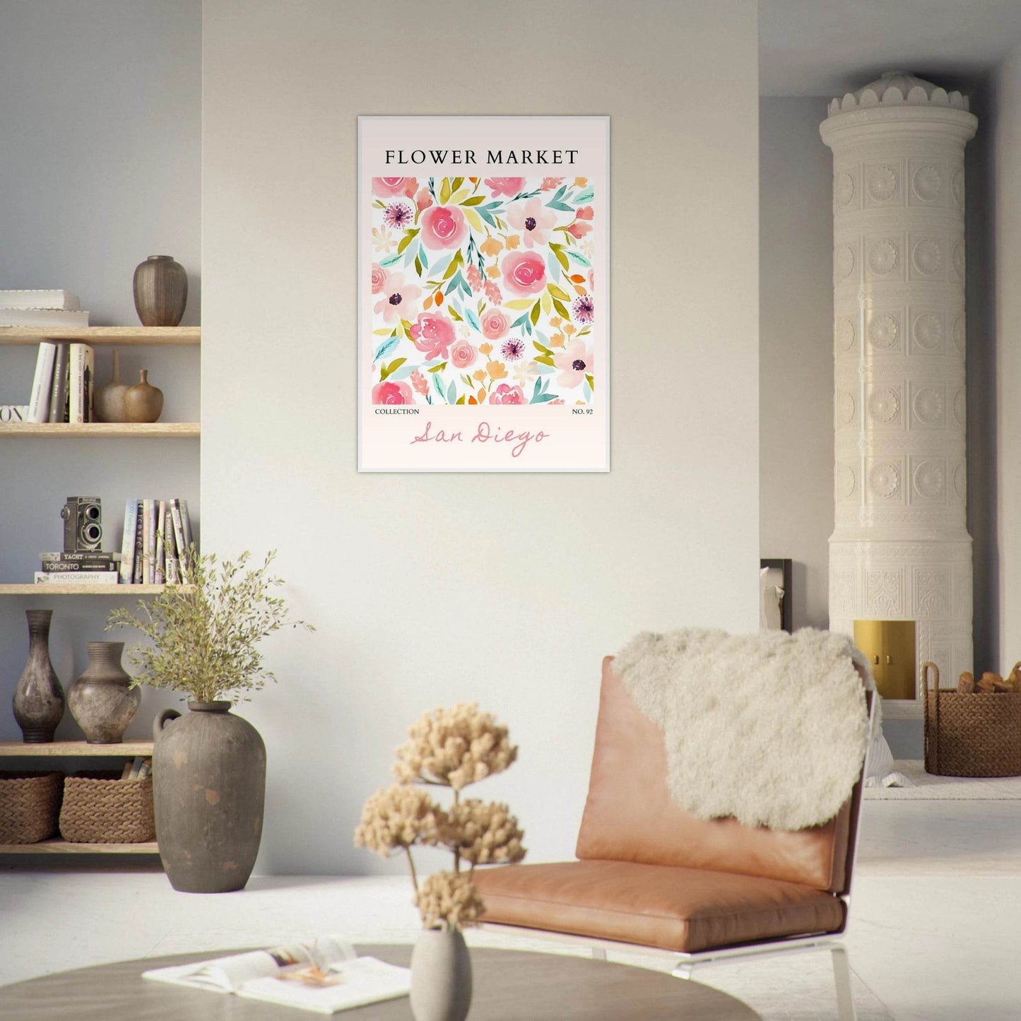 San Diego Flower Market Watercolor Floral Various Sizes - Wall Art - Vibrantwalls