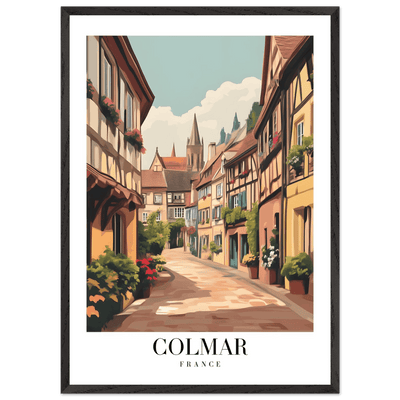 Colmar France Framed Poster – Vintage European Village Wall Art with Wooden Frame - Vibrantwalls