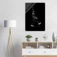 Basketball Star Sketch Art Acrylic Print – Dynamic, Modern, Sports Wall Decor in Multiple Sizes - Vibrantwalls