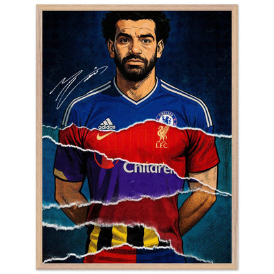 Mohamed Salah Pop Art Football Legend Mounted Framed Poster – Eco-Friendly, Ready to Hang - Vibrantwalls
